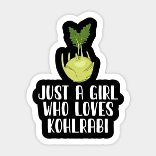 Just A Girl Who Loves Kohlrabi Sticker